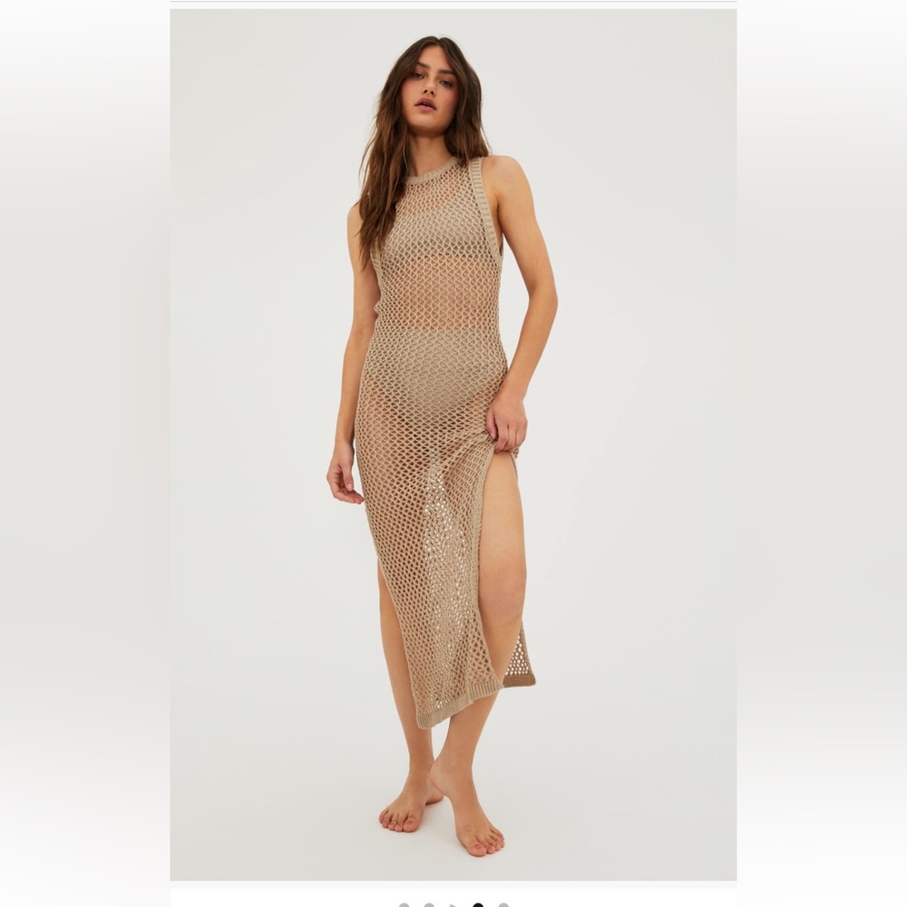 BEACH RIOT Holly Crochet Knit Maxi Swim Coverup